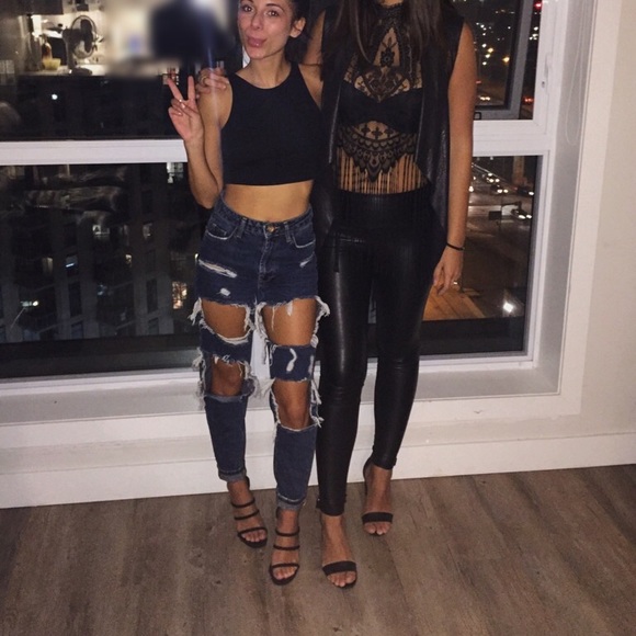 ZARA DISTRESSED DENIM SZ 32/00 - Picture 1 of 4